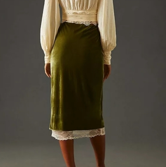 NWT Anthropologie Velvet Pencil Skirt, XL - Picture 3 of 14